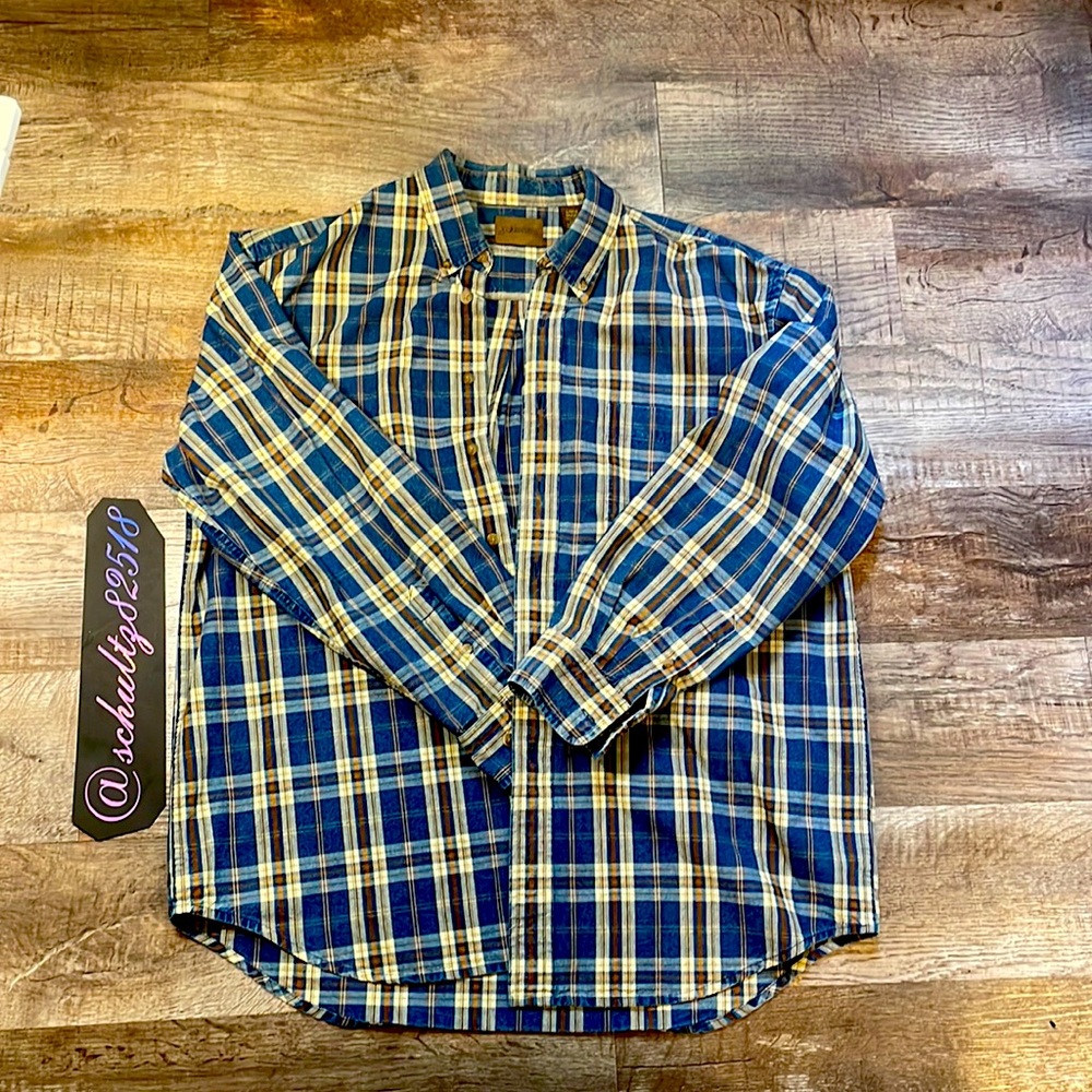 Plaid flannel dress shirt